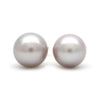 Baby pink pair of Cortez Pearls on 18K Yellow Gold Stud Earrings