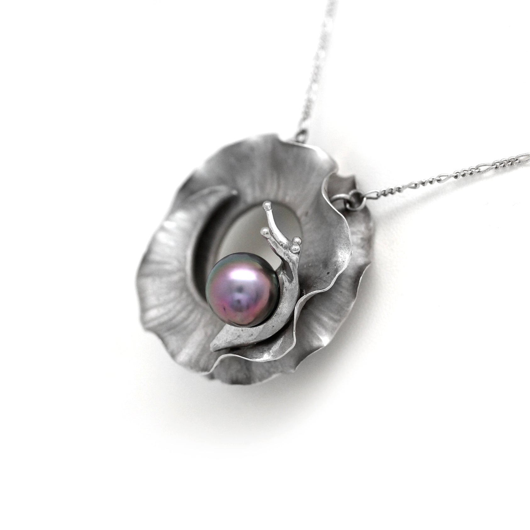 "Travesia" Stunning Multicolored Cortez Pearl on Silver Necklace by "Hector Salgado"