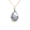 Multicolored Baroque Cortez Pearl on 14K Yellow Gold Wire Pendant