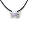"Sea Turtle" Silver Pendant with Cortez Mabe Pearl by Priscila Canales