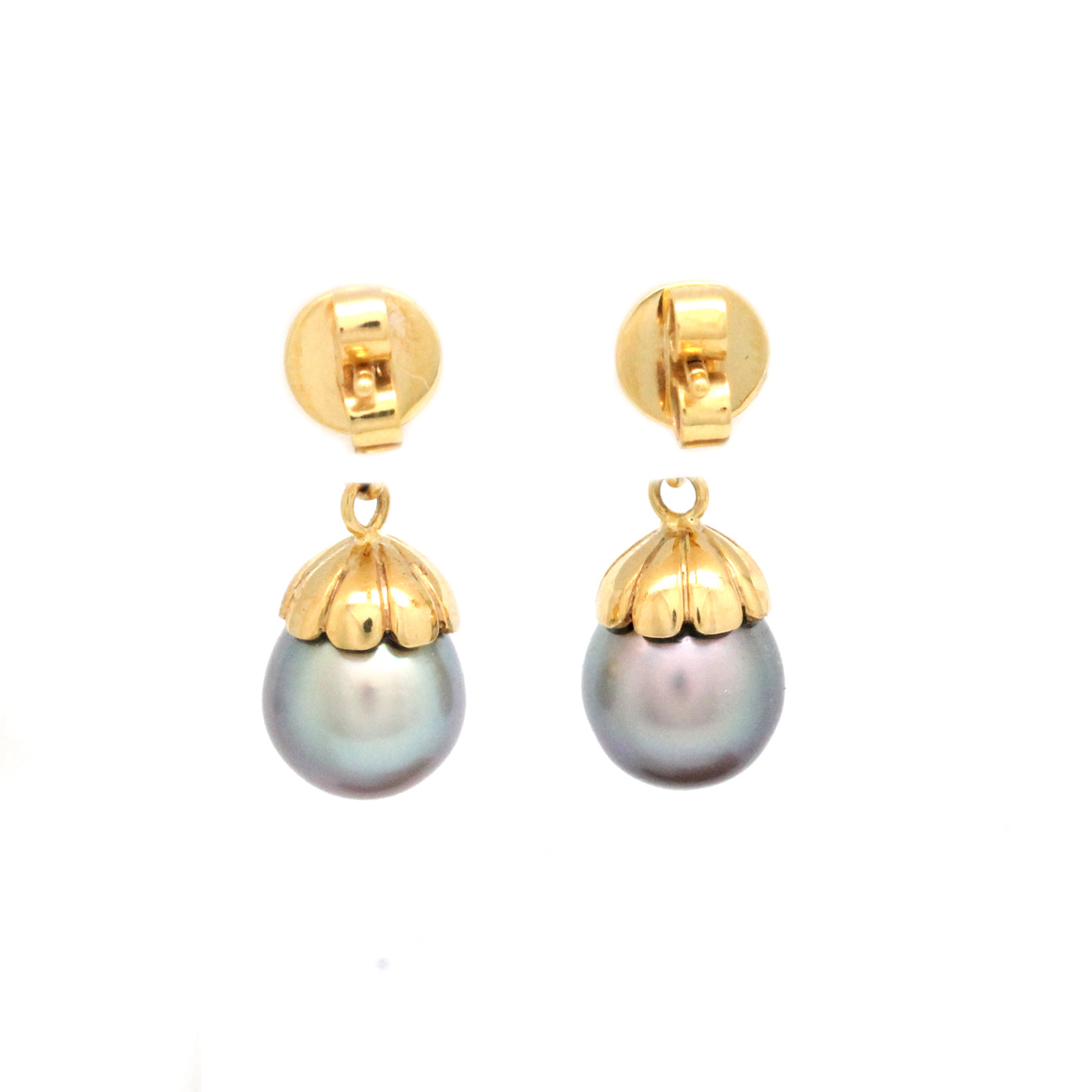 Extraordinary Cortez pearls in short-hanging Earrings14k