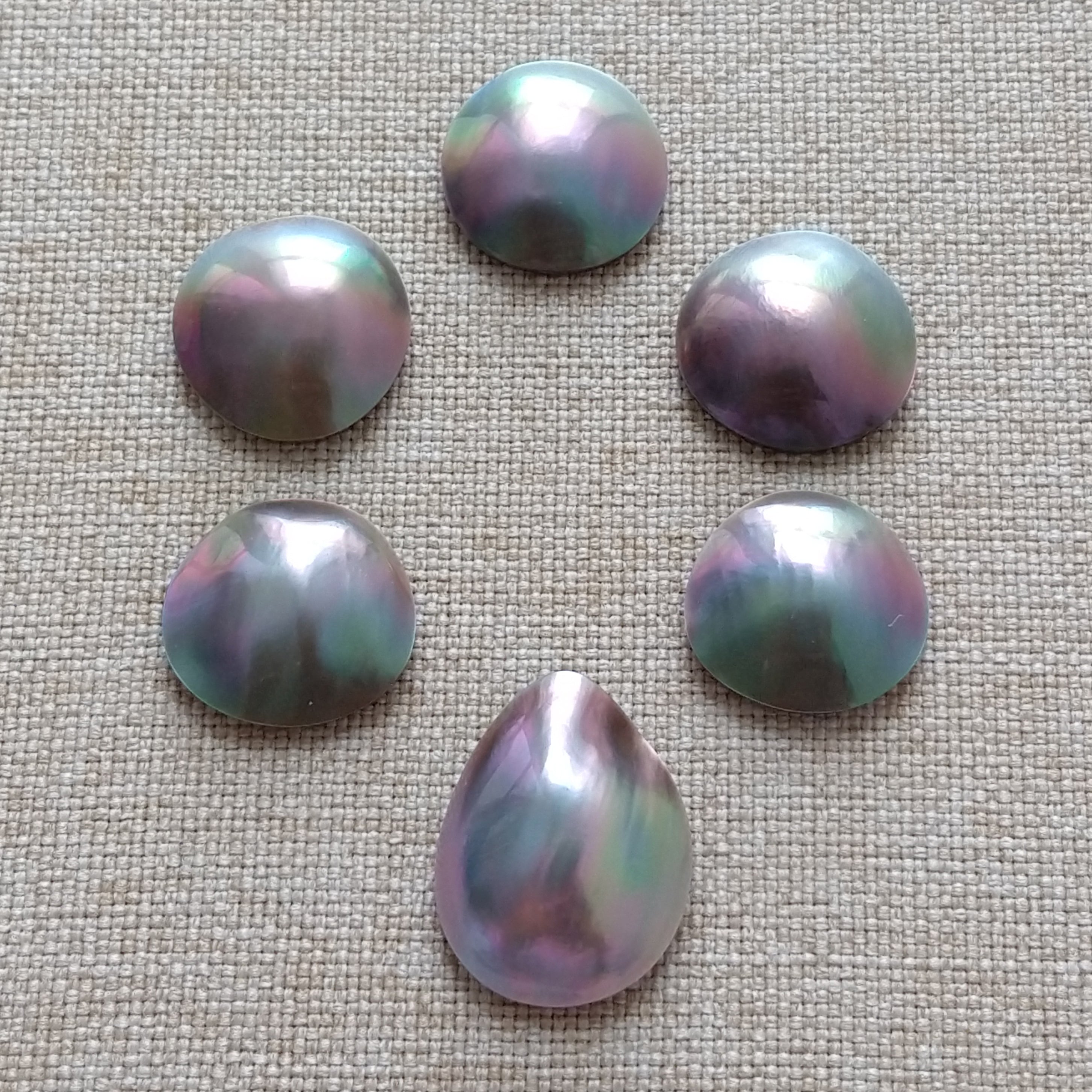 SET of 6 Cortez Mabe Pearls A and AA grade
