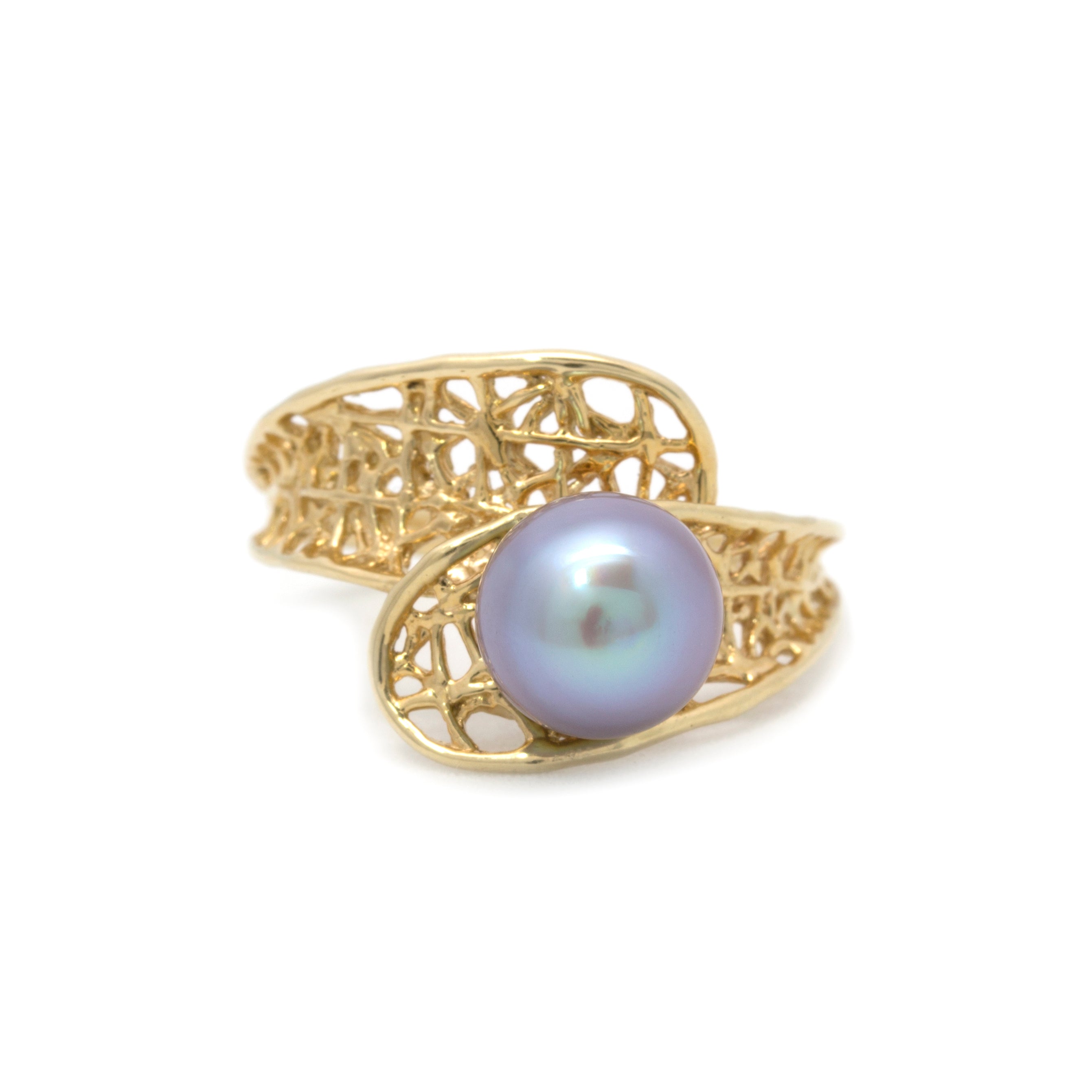 14K Gold Ring with Sea of Cortez Pearl
