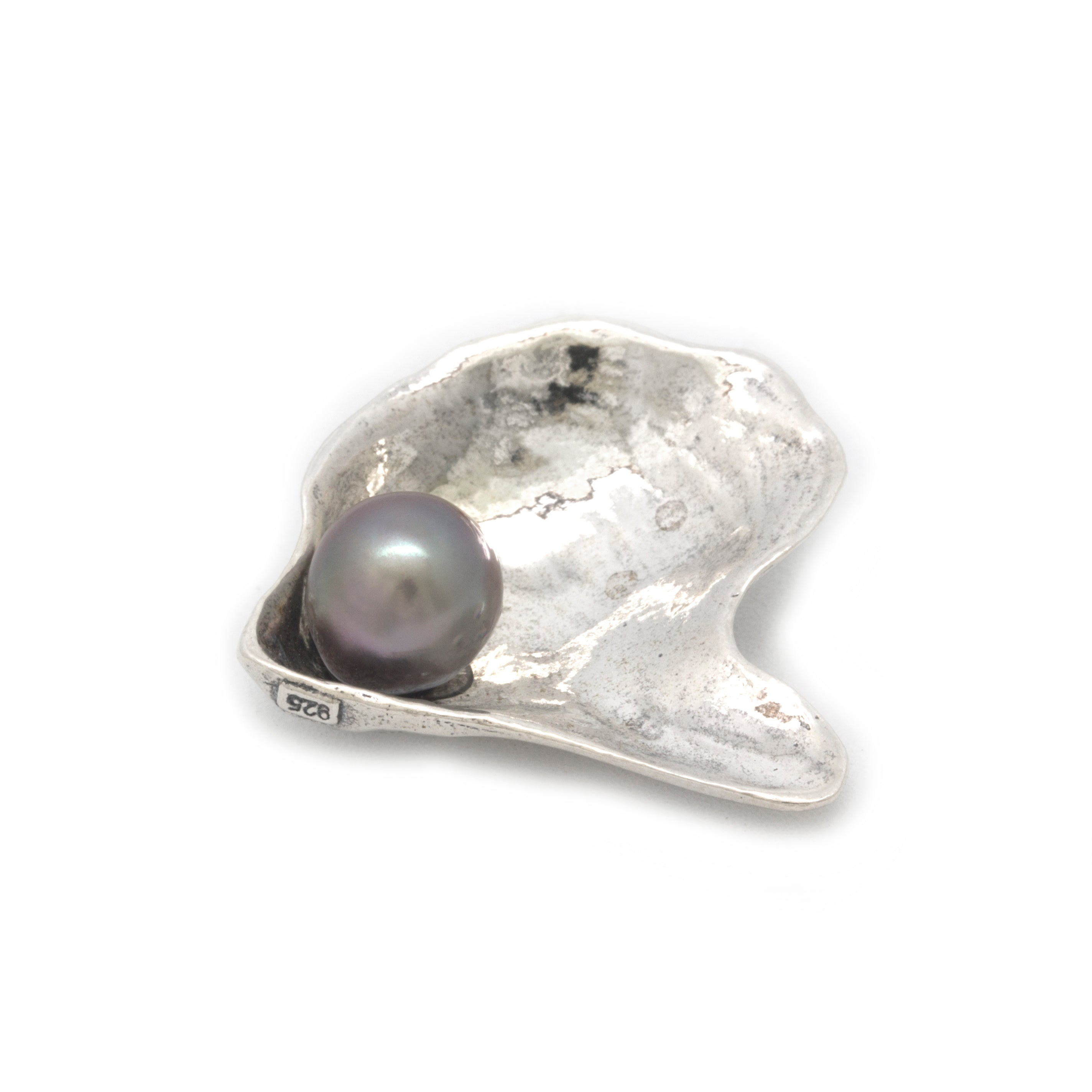 "Pteria" Silver Pendant with Stunning Cortez Pearl