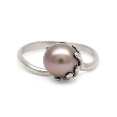 Pink Cortez Pearl on Sterling Silver Ring