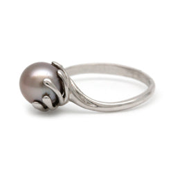 Pink Cortez Pearl on Sterling Silver Ring