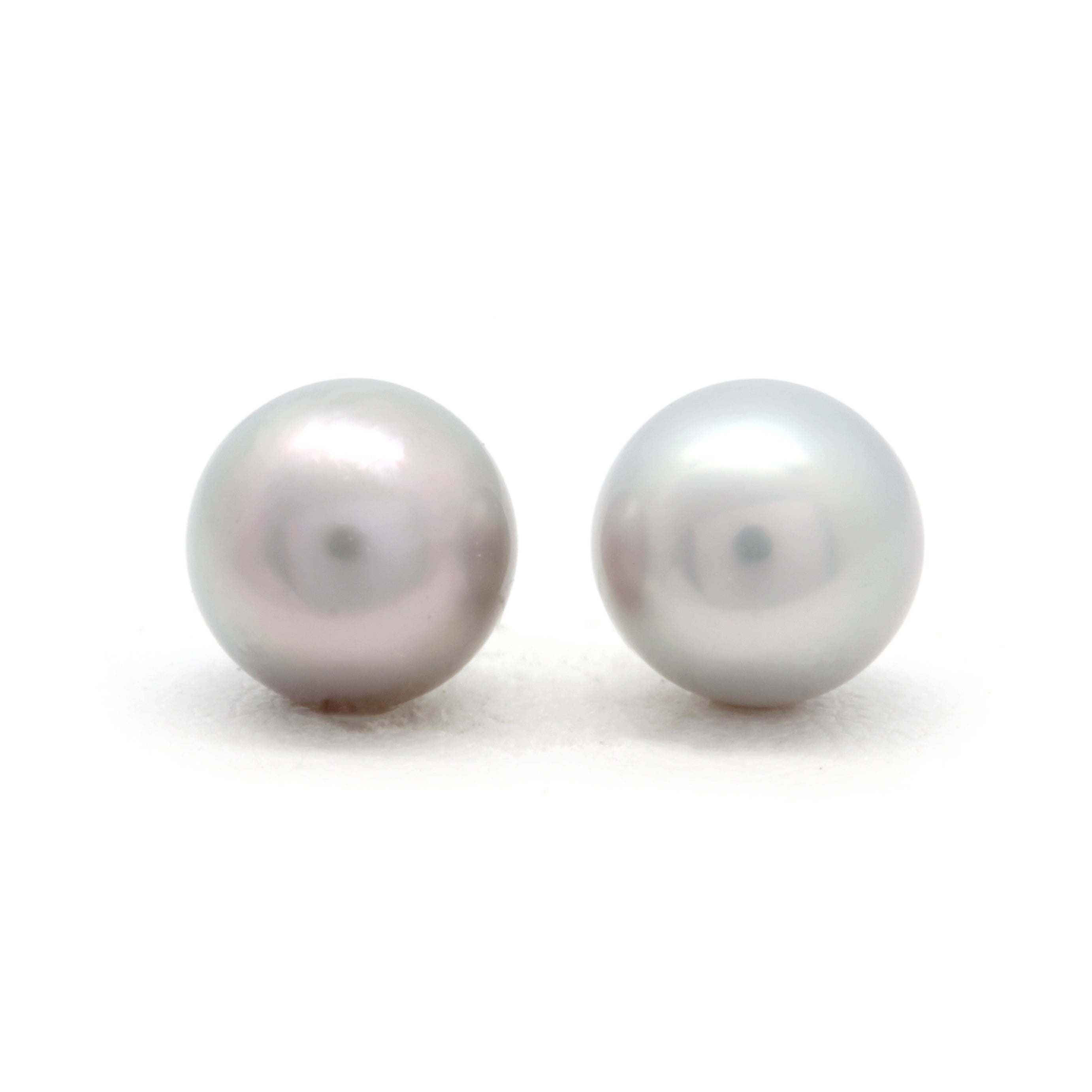 Pair of 8.4 mm Near-Round Cortez Pearls