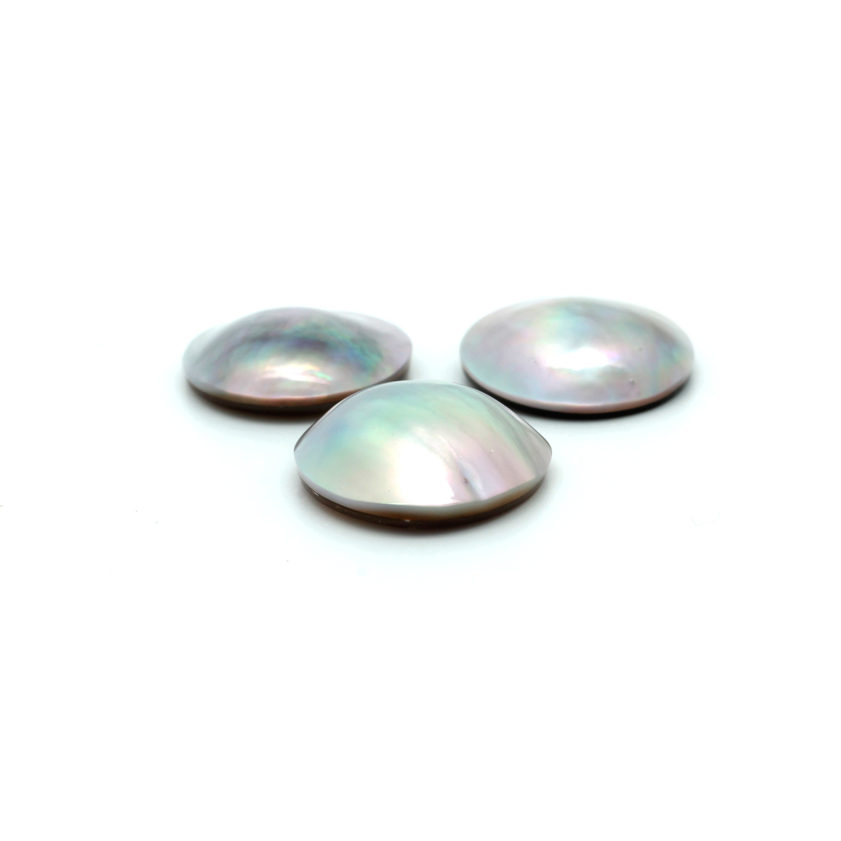 3 Oval Cortez Mabe Pearls B grade