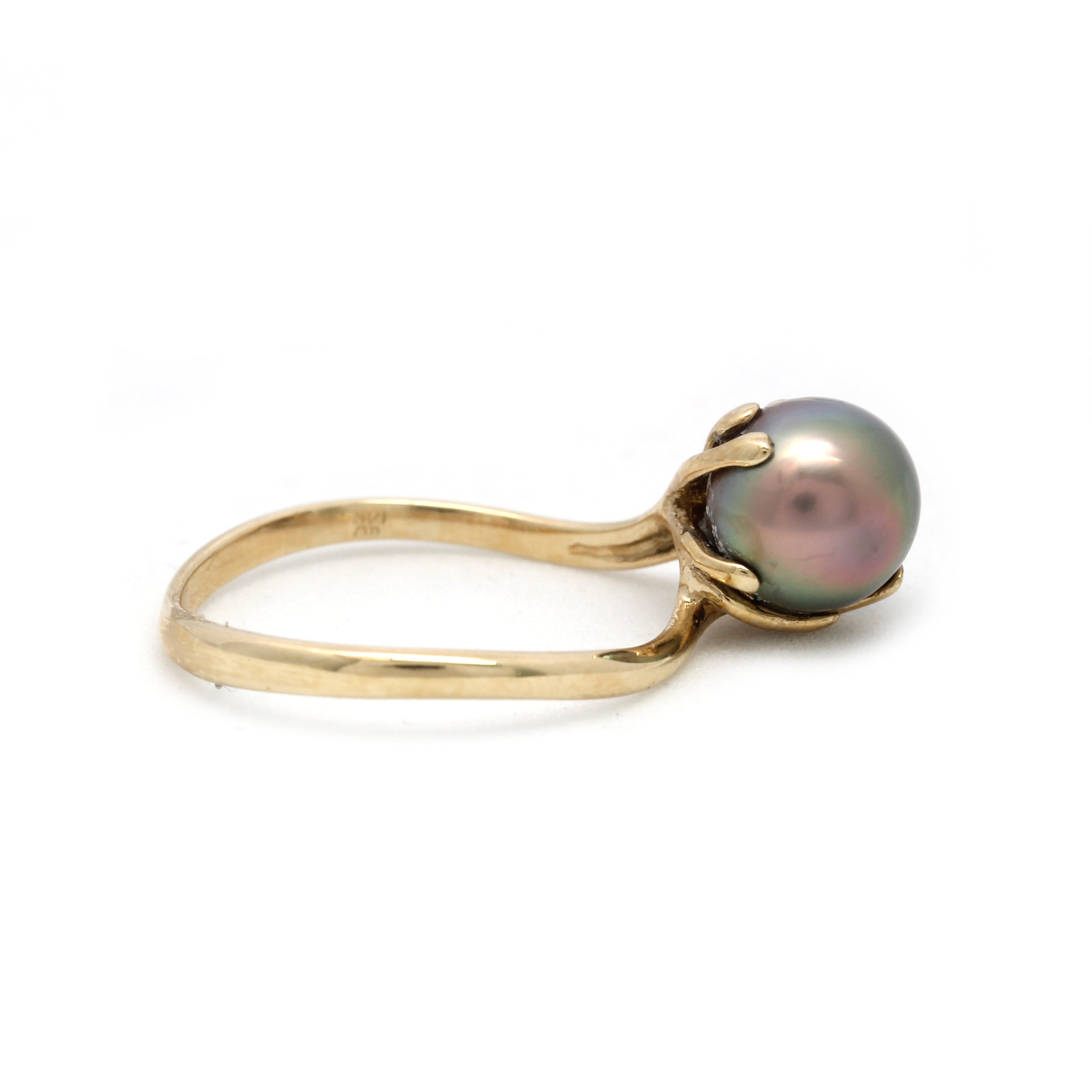 14K Yellow Gold Ring with a Cortez Pearl
