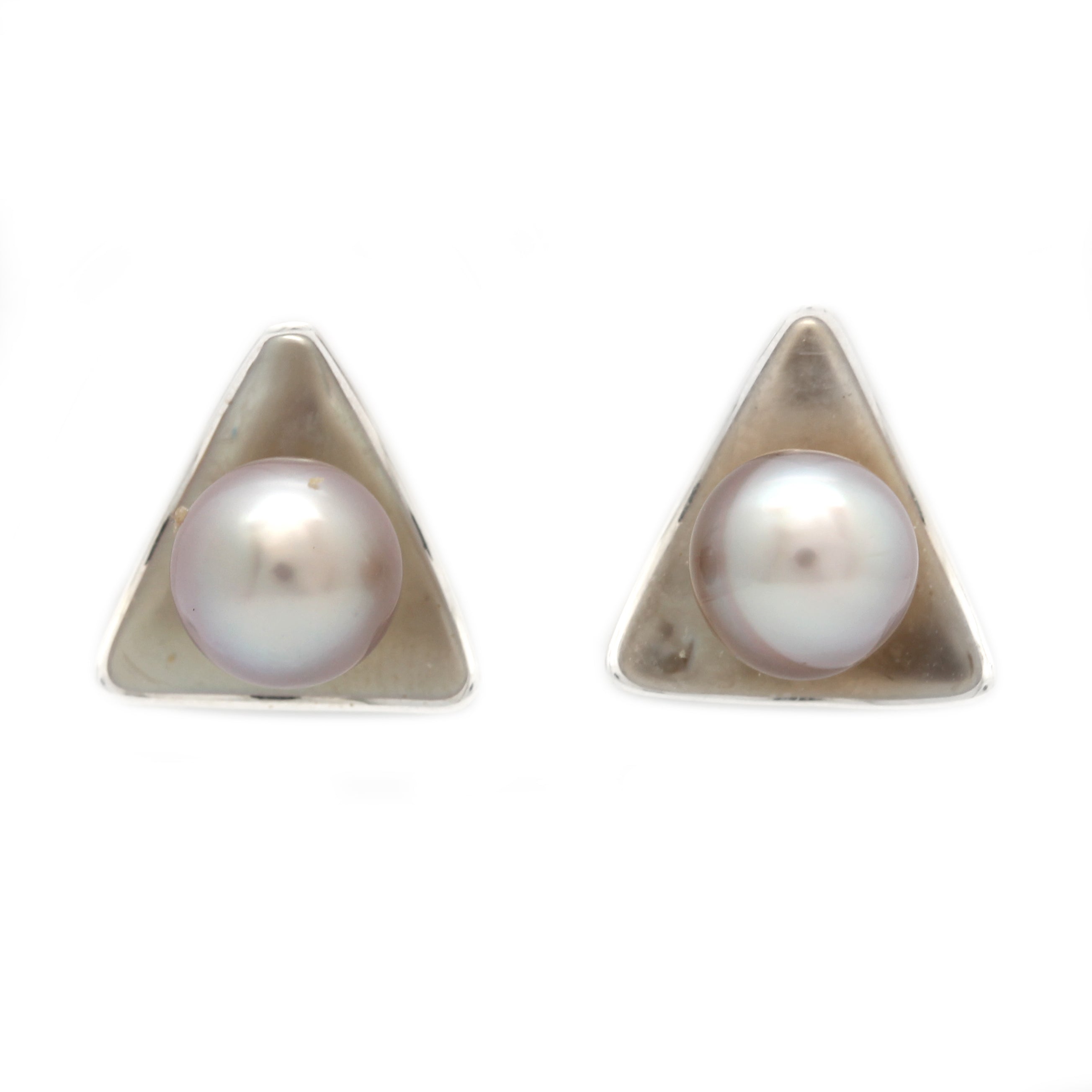 Silver Earrings with Cortez Pearls