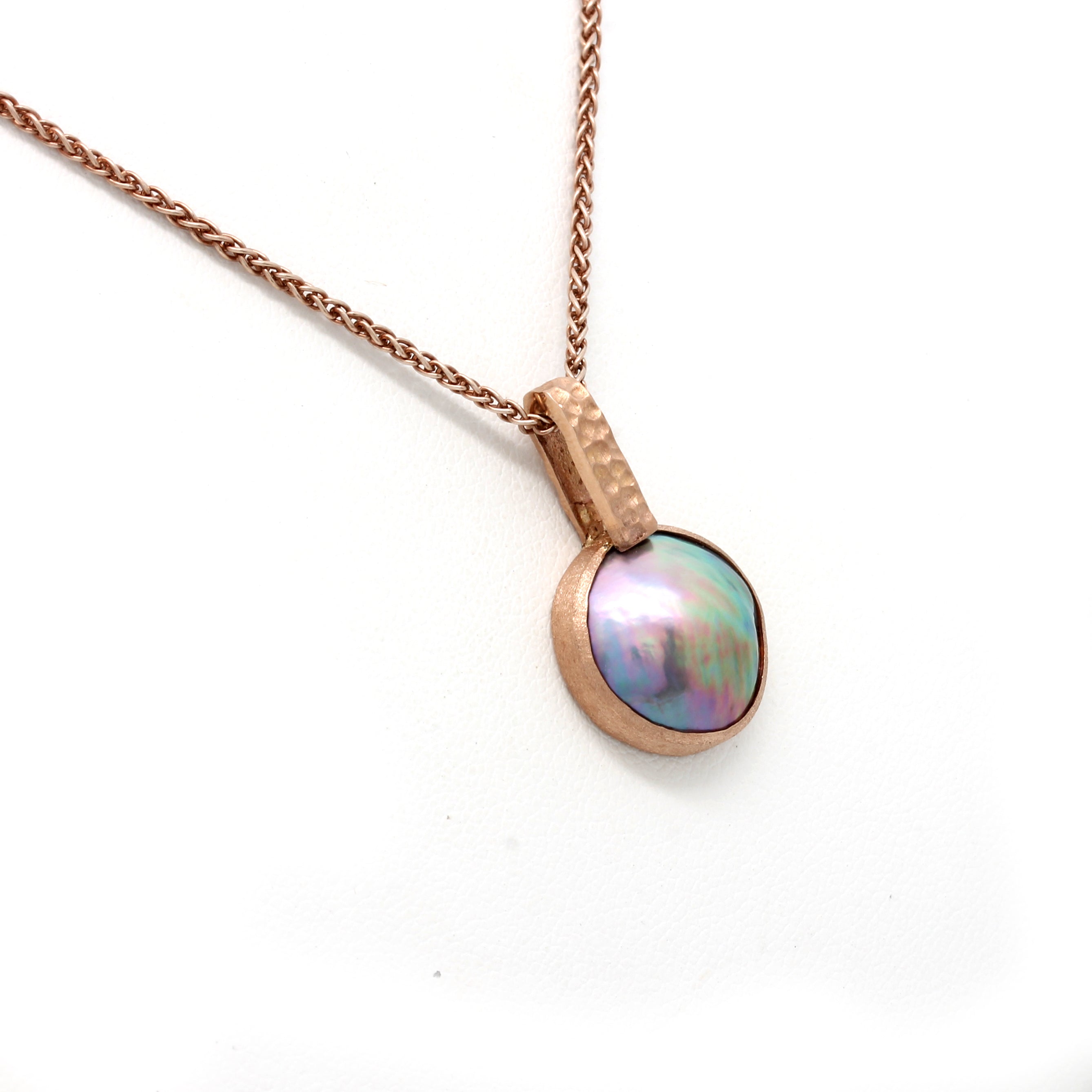 14K Rose Gold & Cortez Mabe Pearl Pendant by Kathe Mai